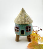 Little Spirit Stilt House 01. Gloss blue and red variant.